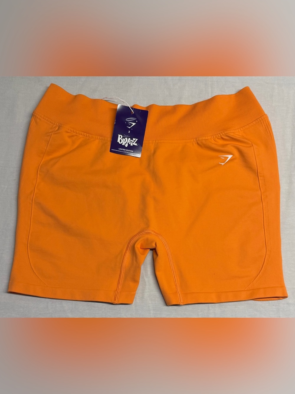 GYMSHARK x BRATZ Women’s Shorts in Dayglow Peach - Size XXL NWT
